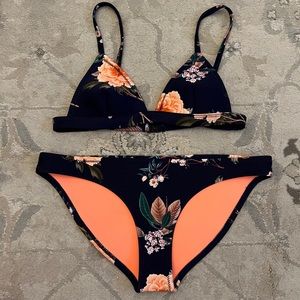 Floral Triangl Neoprene Bikini